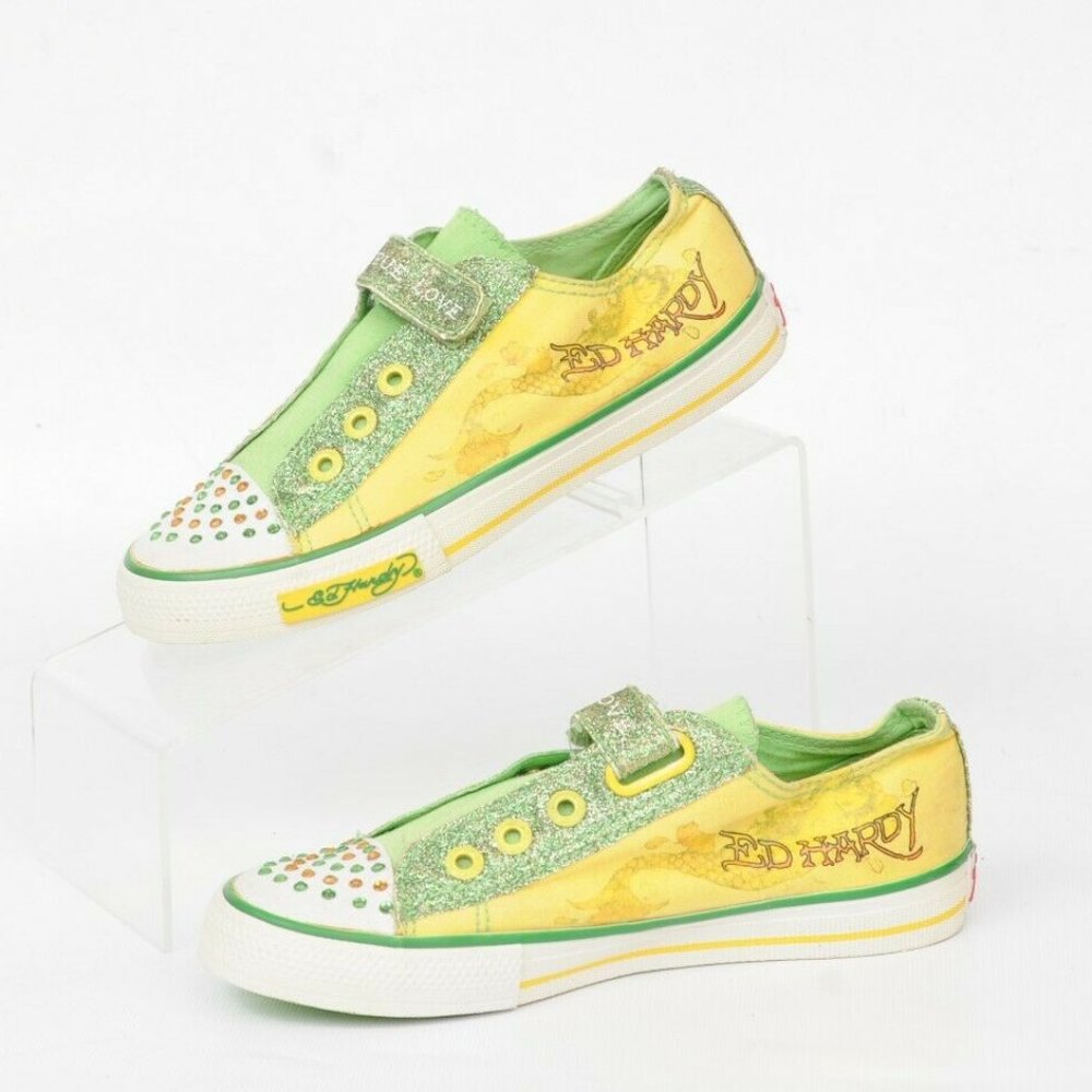 Ed Hardy Sparkle Mermaid No Lace Sneaker Girls 3